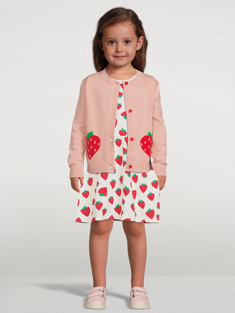 Strawberry Cotton Cardigan