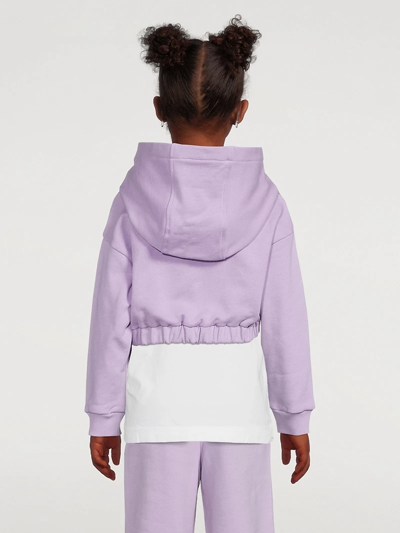Kids Cotton Cropped Hoodie