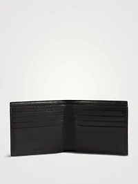 Leather Wallet In Reflective Print
