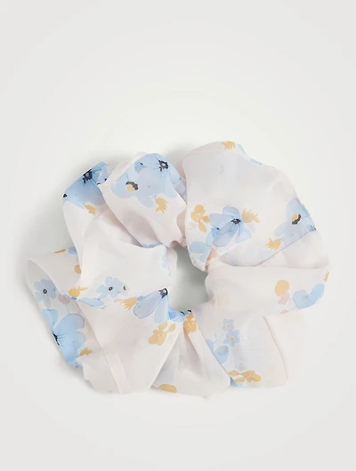 Oversized Organza Scrunchie In Floral Print