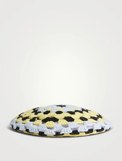 Lambswool Crochet Beret