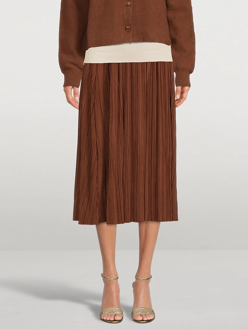 Uma Plissé Midi Skirt