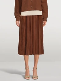 Uma Plissé Midi Skirt