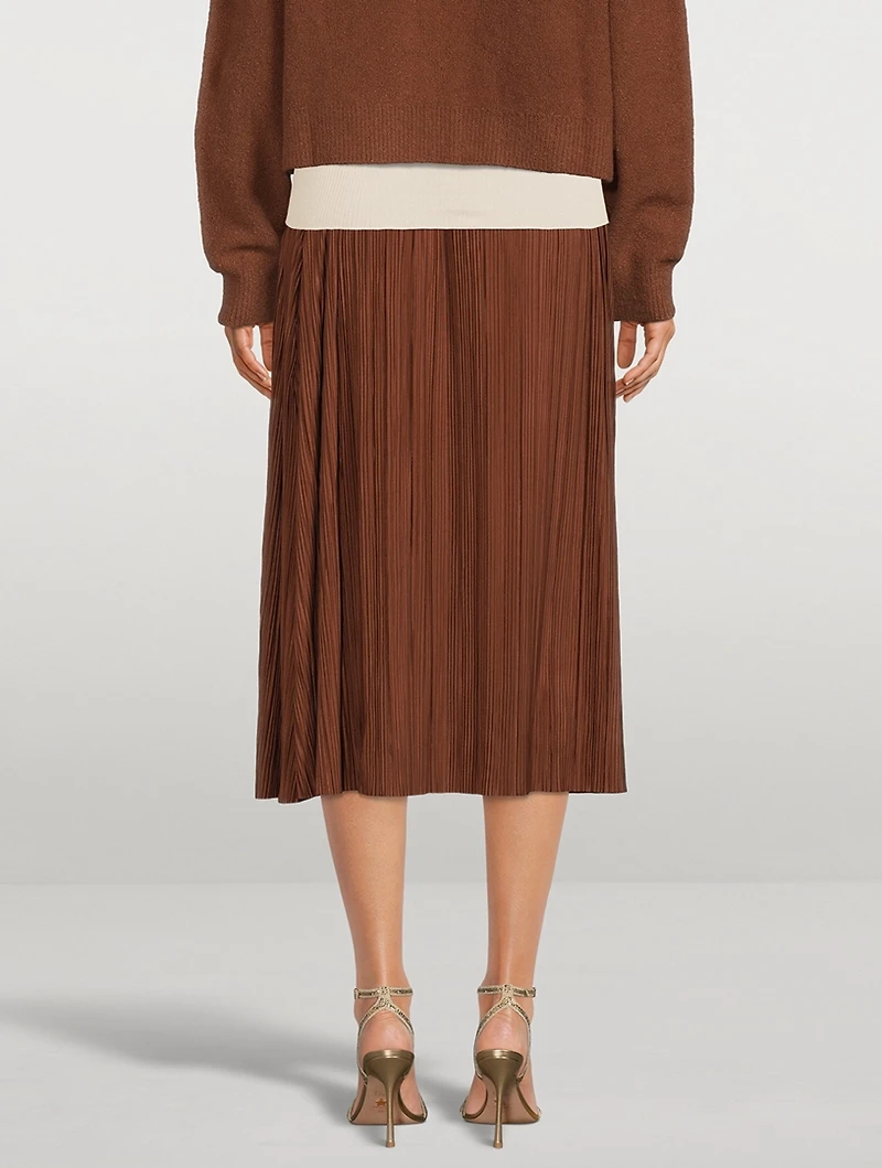 Uma Plissé Midi Skirt