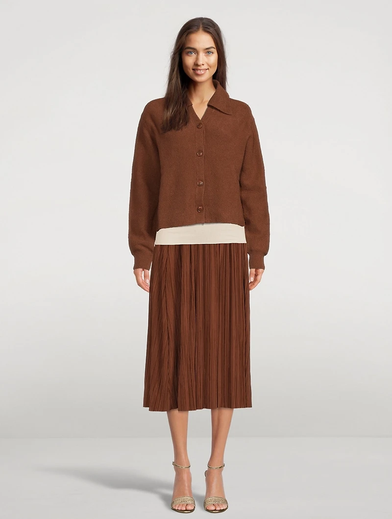 Uma Plissé Midi Skirt