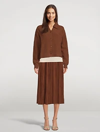 Uma Plissé Midi Skirt