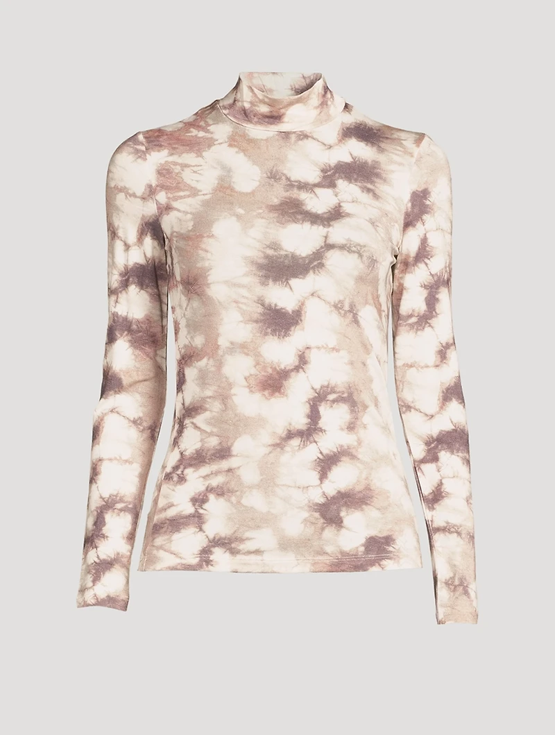 Elsi Turtleneck Top Tie-Dye Print