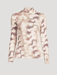 Elsi Turtleneck Top Tie-Dye Print