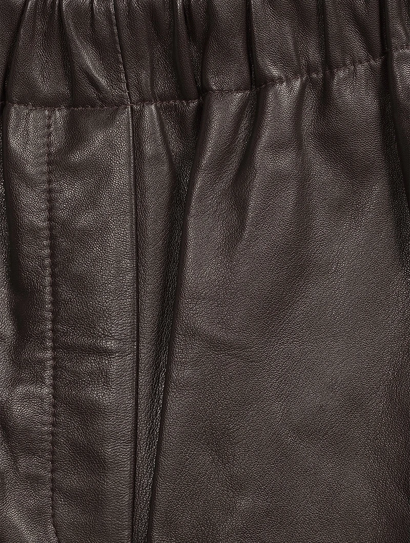 Jewel Wide-Leg Leather Trousers
