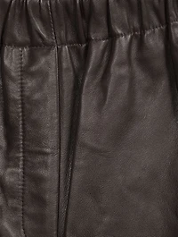 Jewel Wide-Leg Leather Trousers