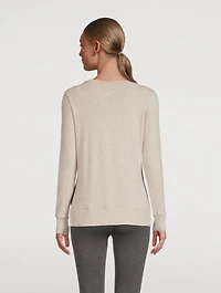 Side Slit Long Sleeve Pullover