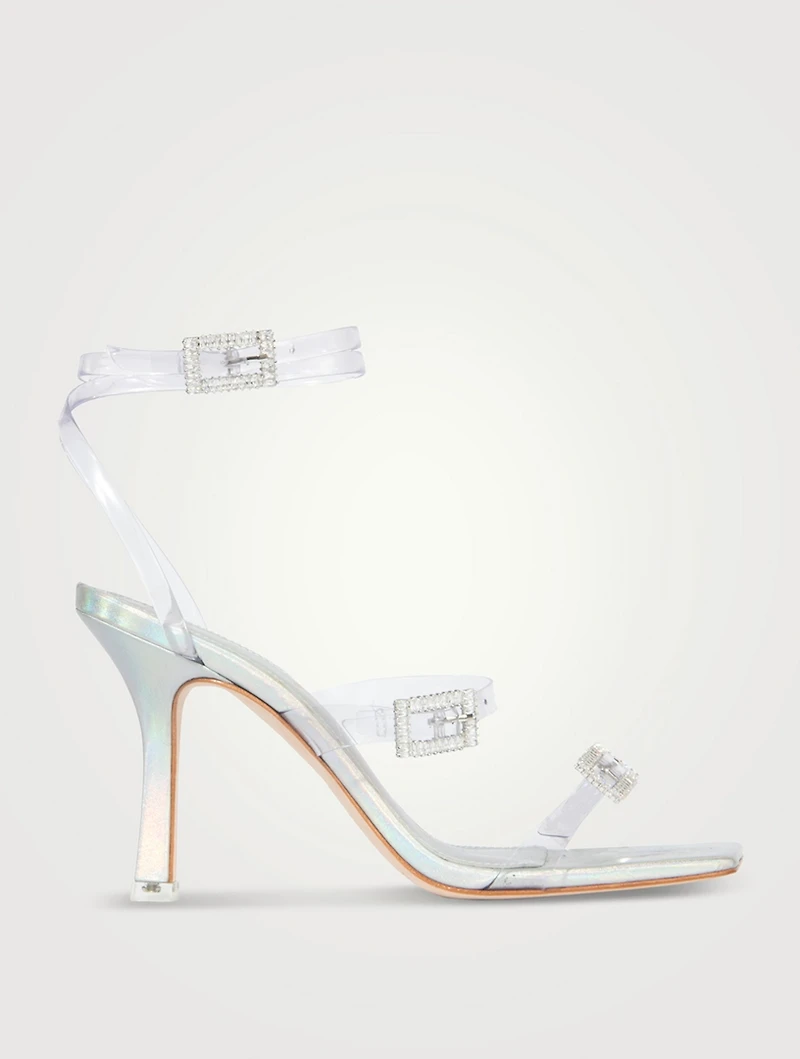 Livia PVC Sandals With Crystal Buckles
