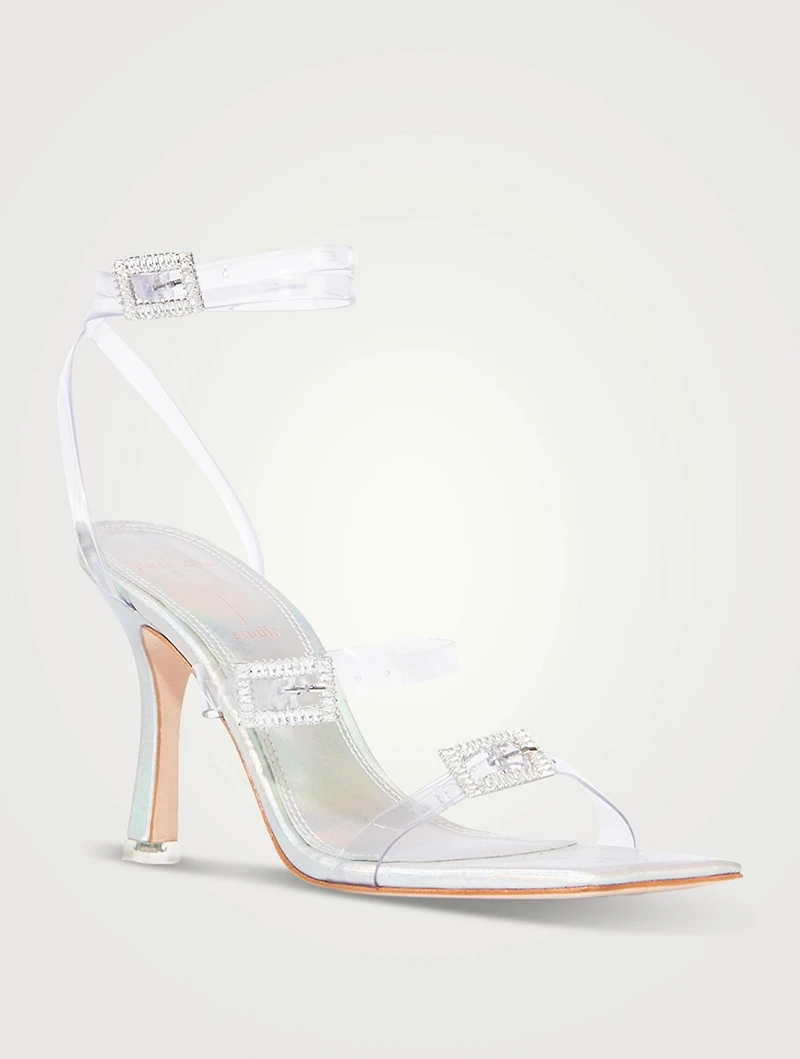 Livia PVC Sandals With Crystal Buckles