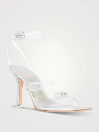 Livia PVC Sandals With Crystal Buckles
