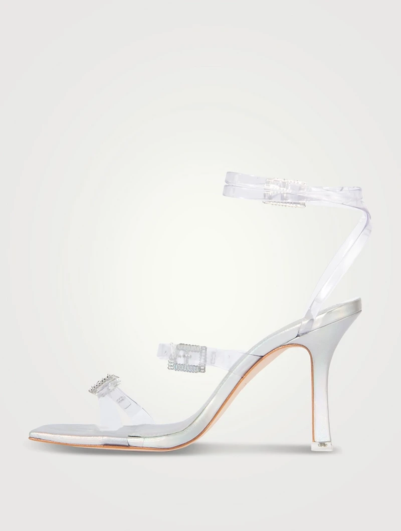 Livia PVC Sandals With Crystal Buckles