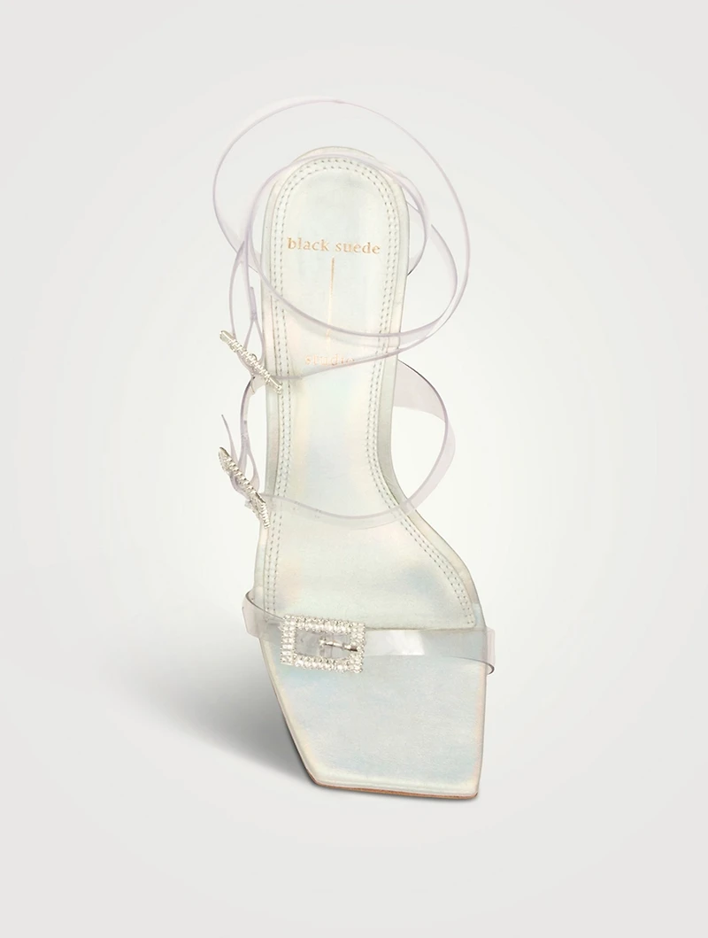 Livia PVC Sandals With Crystal Buckles