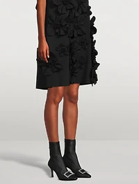 Lucy Leather Sock Boots With Crystal Buckle