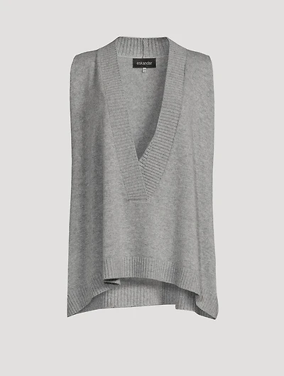 Cashmere V-Neck A-Line Sweater Vest