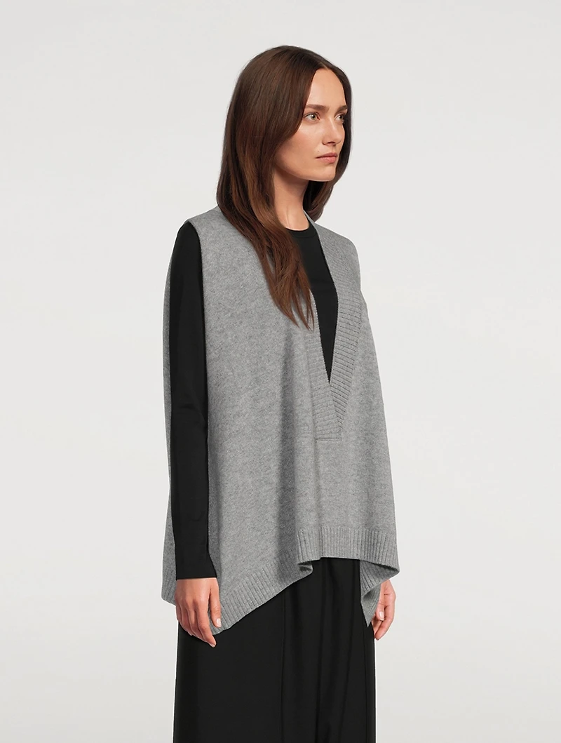 Cashmere V-Neck A-Line Sweater Vest
