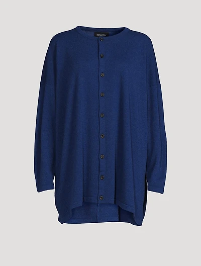 Cashmere Angle-To-Front Long Cardigan