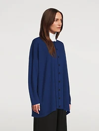 Cashmere Angle-To-Front Long Cardigan