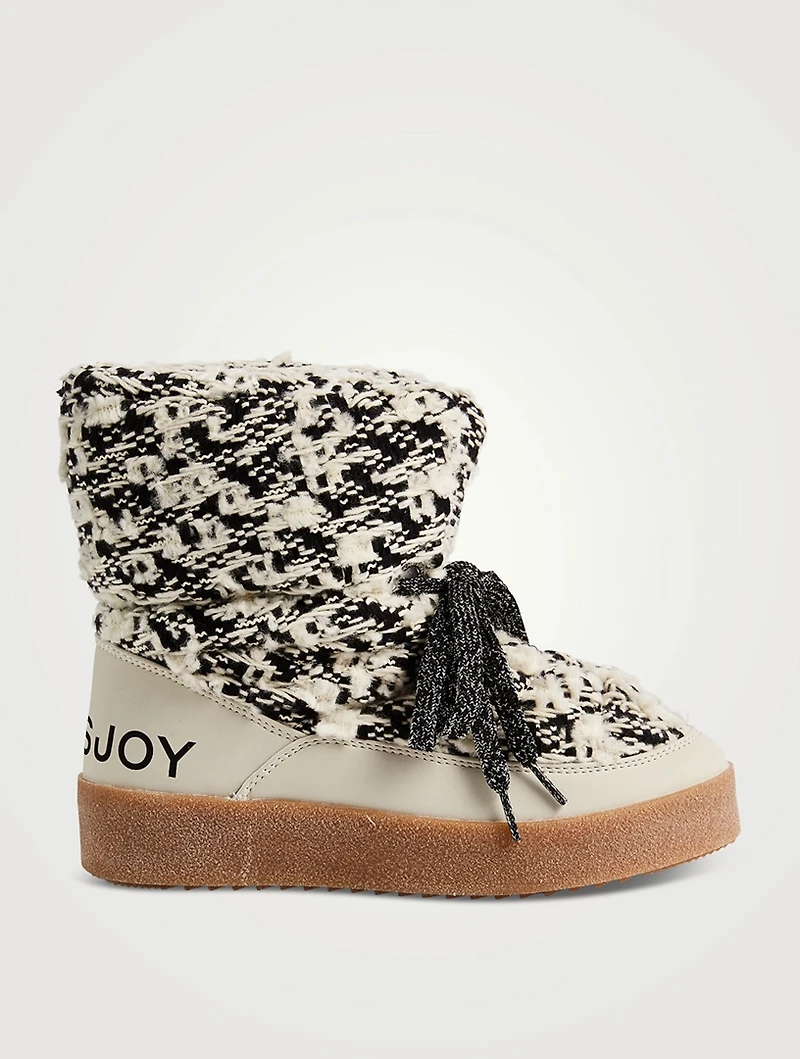 Puff Tweed Ankle Boots