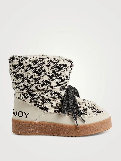 Puff Tweed Ankle Boots