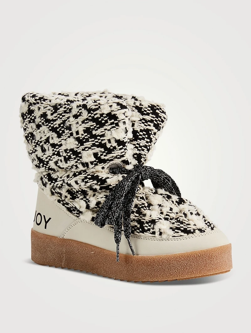 Puff Tweed Ankle Boots