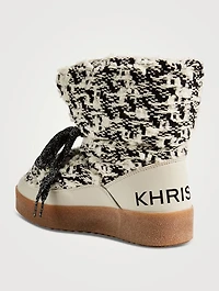 Puff Tweed Ankle Boots