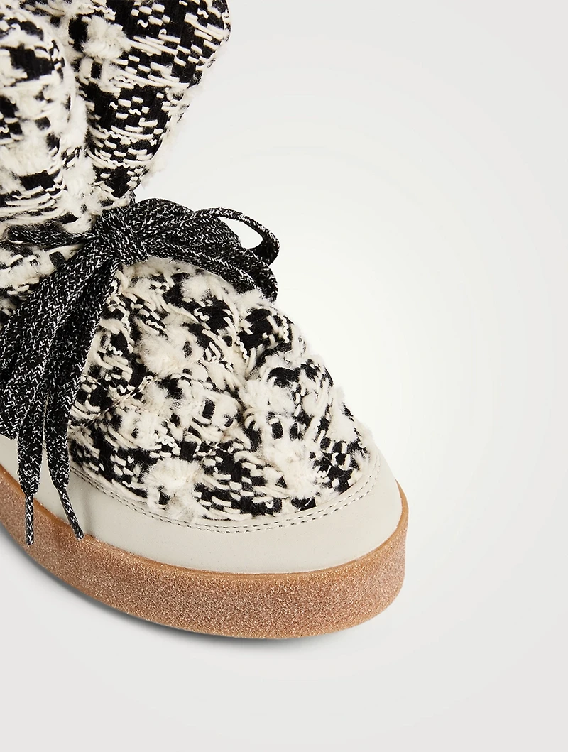 Puff Tweed Ankle Boots