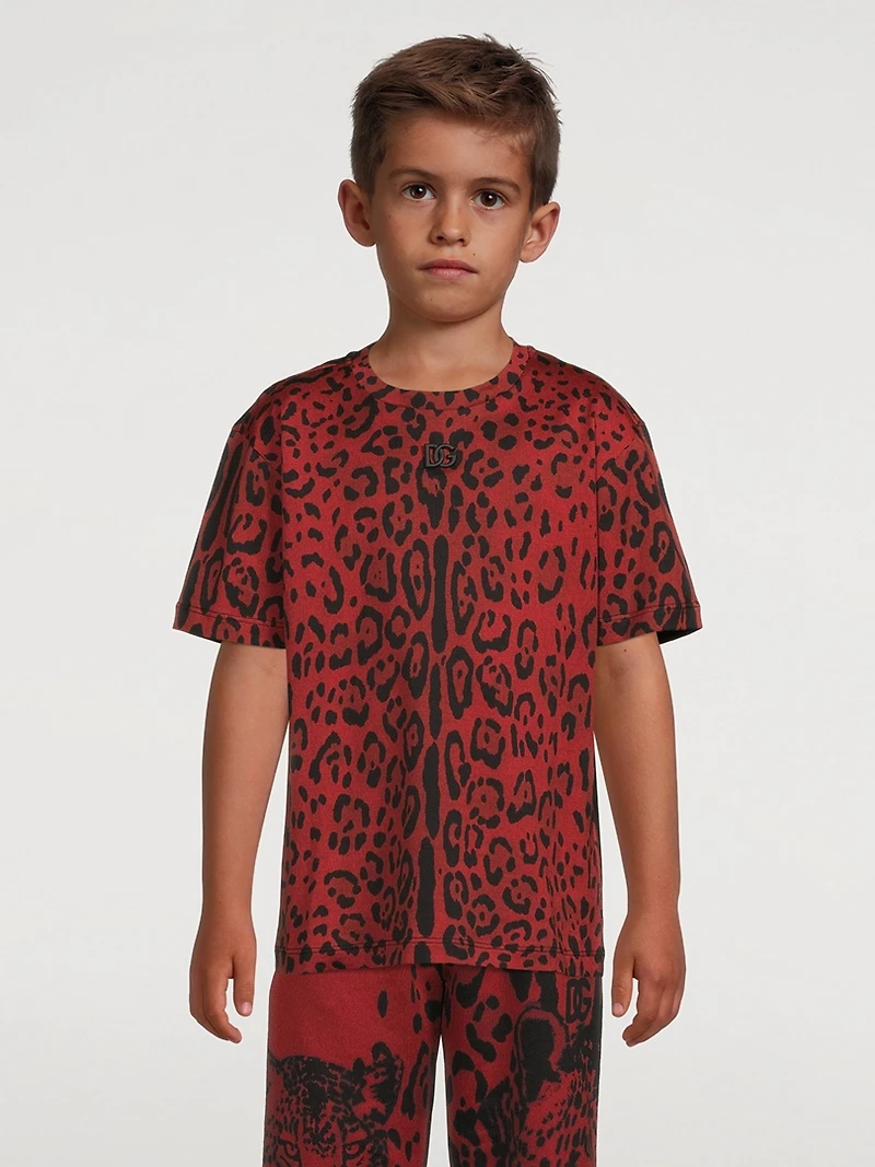Cotton T-Shirt Animal Print