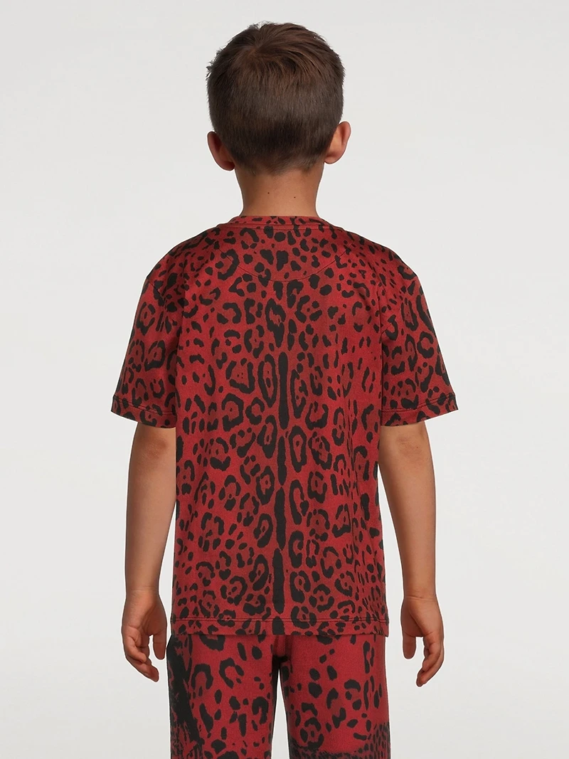 Cotton T-Shirt Animal Print