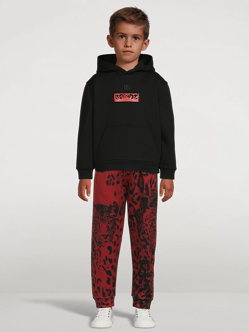Cotton Sweatpants Animal Print