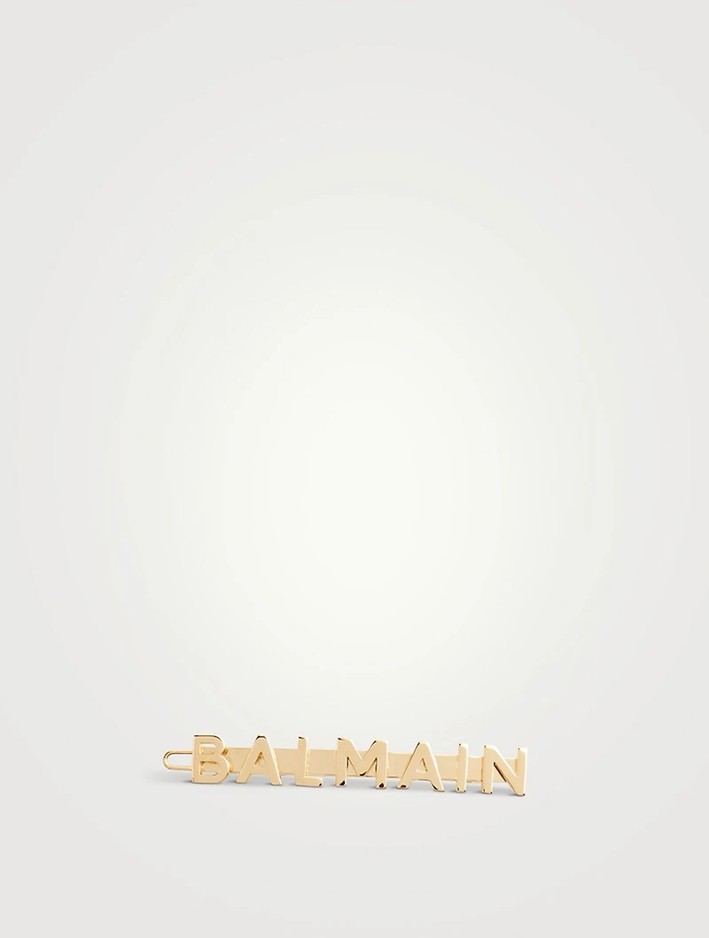 18K Gold-plated Logo Hair Slide