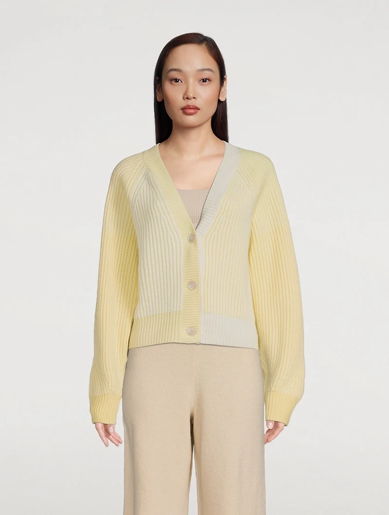 Fisherman Colourblock Cashmere Cardigan
