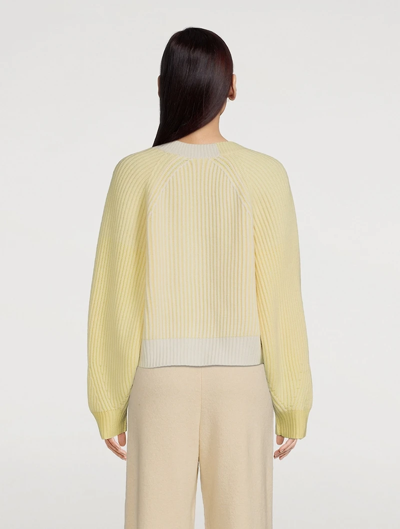 Fisherman Colourblock Cashmere Cardigan