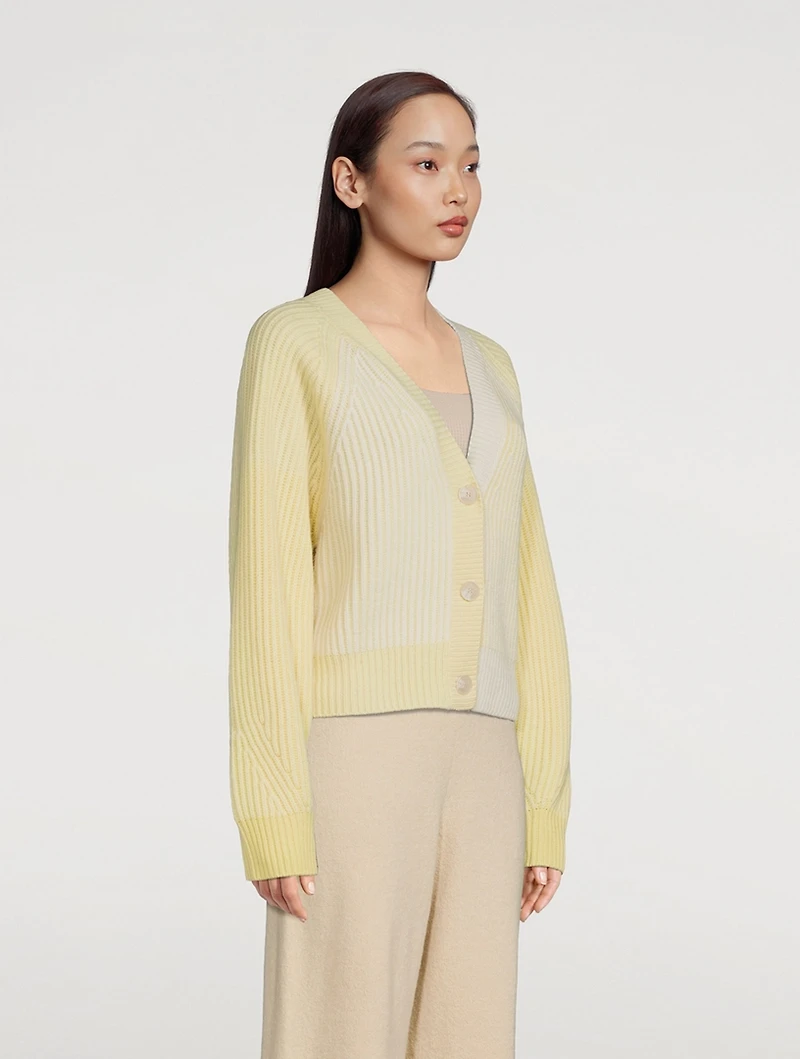 Fisherman Colourblock Cashmere Cardigan