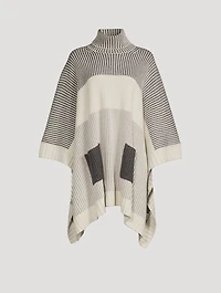 Fisherman Colourblock Wool And Cashmere Poncho
