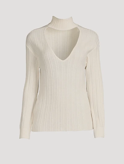 Open-Back Wool And Cashmere Turtleneck