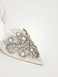 Veneziana Crystal Lace Slingback Pumps