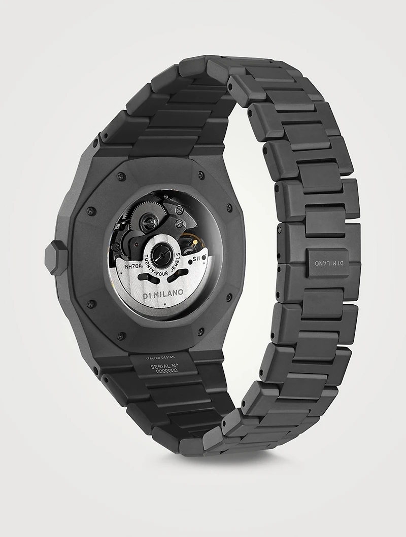 Skeleton Stainless Steel Bracelet Strap Watch