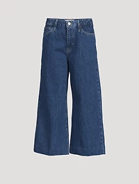 High-Rise Wide-Leg Cropped Jeans
