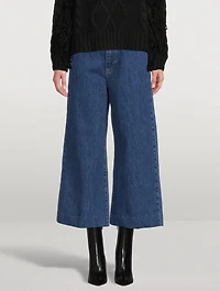 High-Rise Wide-Leg Cropped Jeans