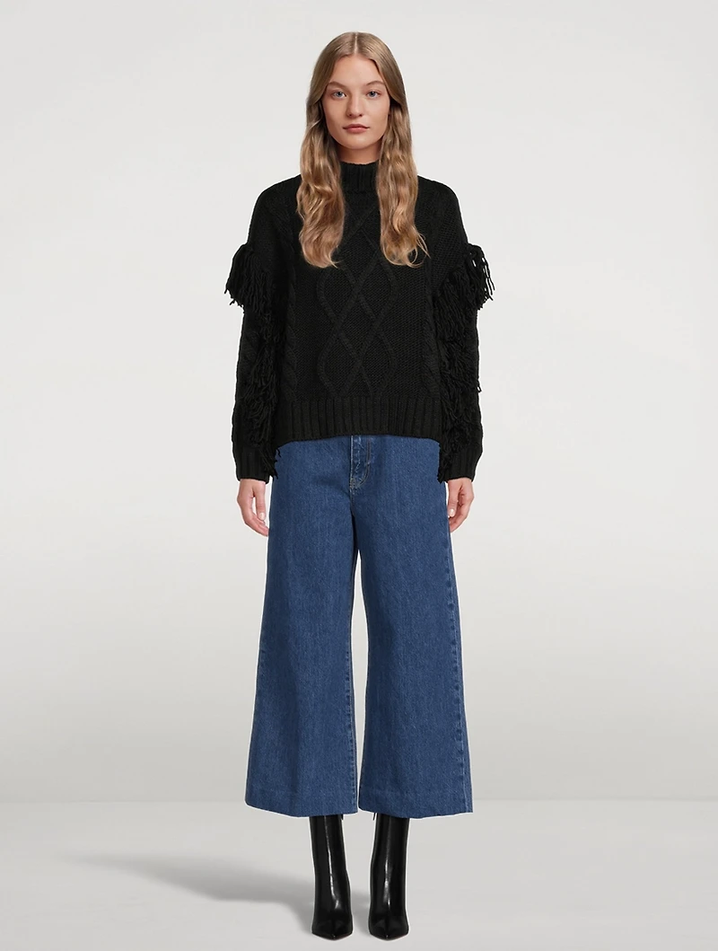 High-Rise Wide-Leg Cropped Jeans