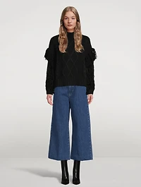 High-Rise Wide-Leg Cropped Jeans