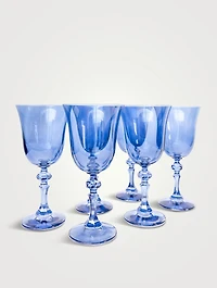 Regal Coloured Glass Goblets - Set Of 6