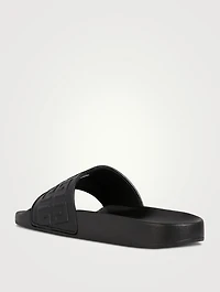 4G Leather Pool Slide Sandals