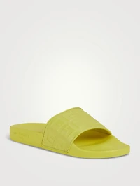 4G Leather Pool Slide Sandals