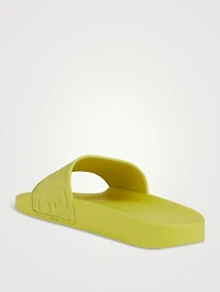 4G Leather Pool Slide Sandals