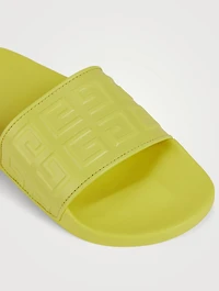 4G Leather Pool Slide Sandals